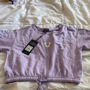 True Religion Purple Crop Top
